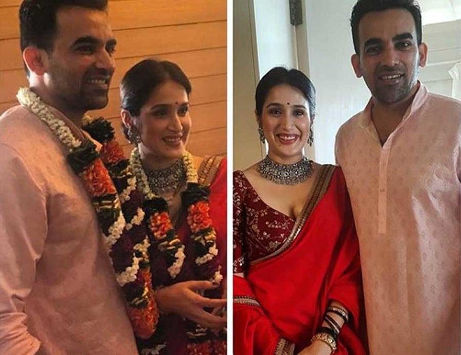 Zaheer Khan with Sagarika Ghatge. (Instagram/ @anjiestylediva)