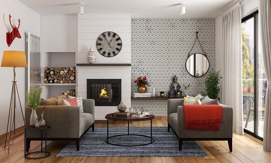 Use bright shades with lighter ones to brighten up the space.