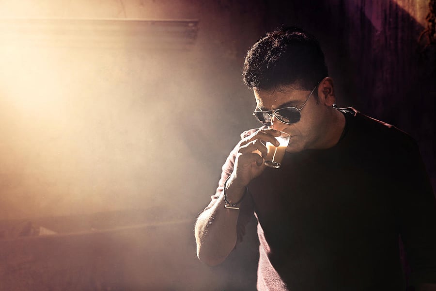 Shivarajkumar in a still from 'Tagaru'.