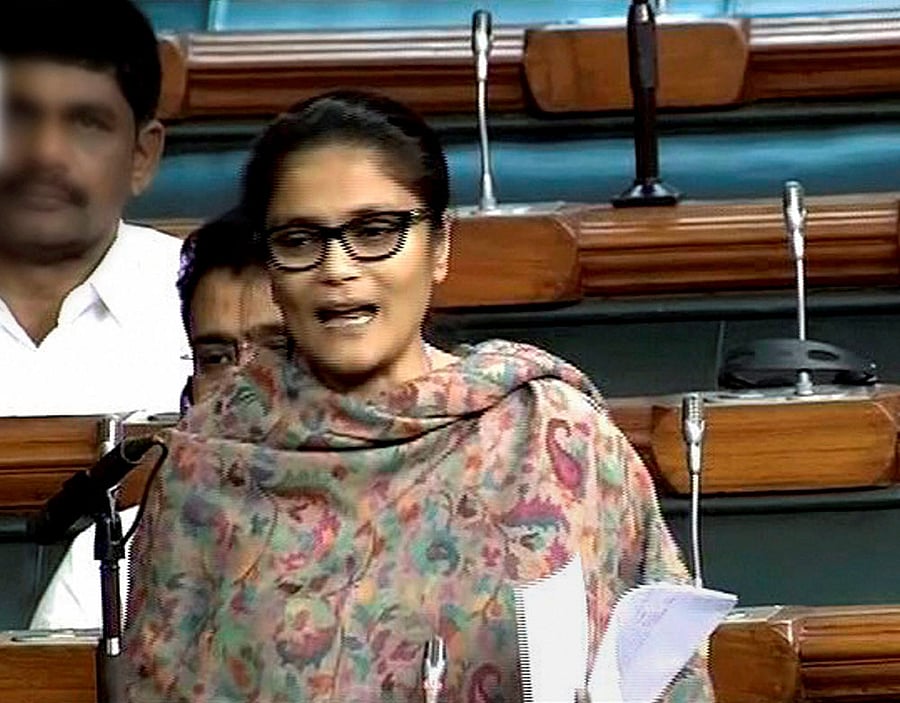 Sushmita Dev criticised the 12 percent GST levied on sanitary pads, pointing out the reduction in tax on several other items. PTI file photo.