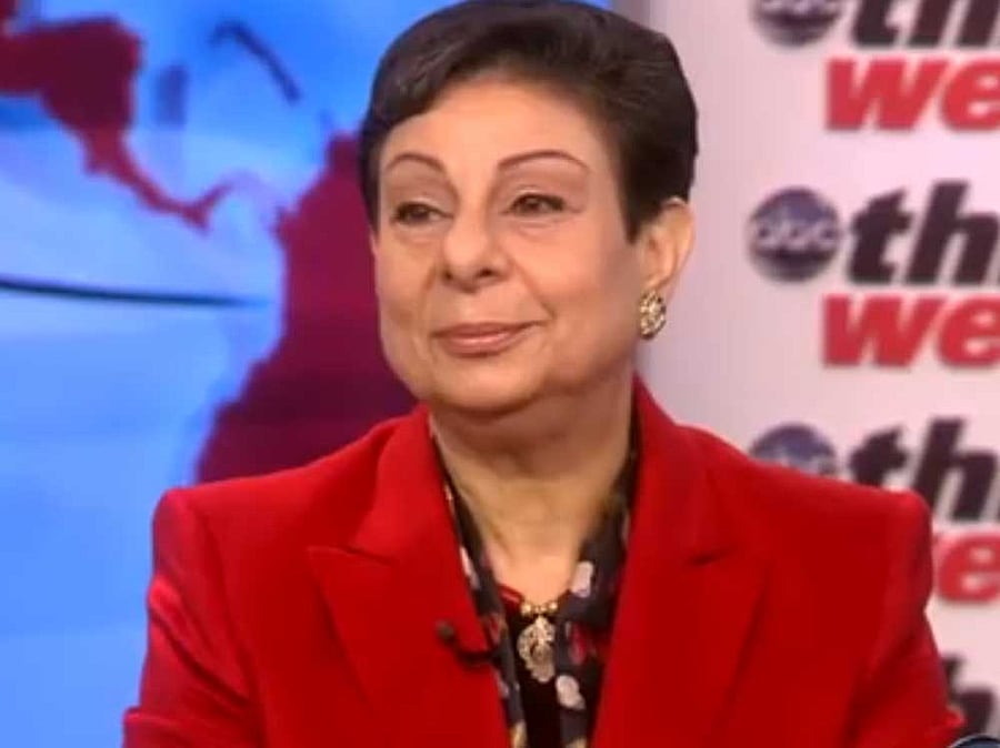 Senior Palestinian official Hanan Ashrawi