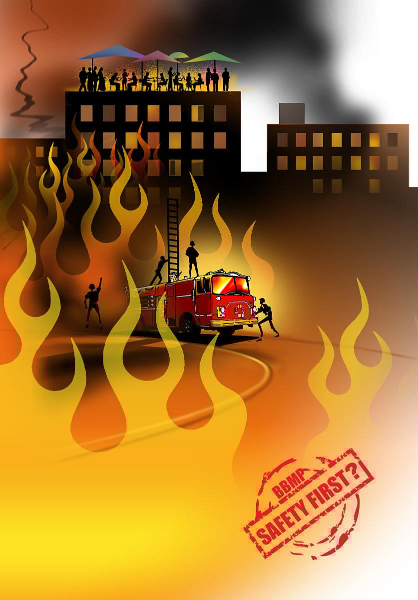Indeed, the Bruhath Bengaluru Mahanagara Palike (BBMP) has issued closure notices to 62 outlets across the city for violation of building sanction conditions and fire safety norms.