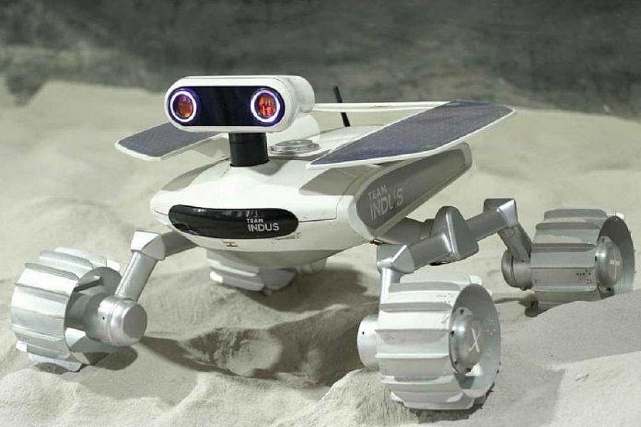Model of the TeamIndus lunar mission rover. Pix: Facebook