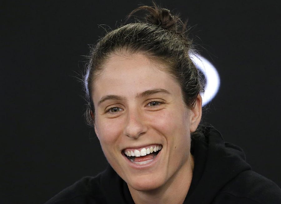 Tennis - Australian Open - Melbourne, Australia, January 13, 2018. Johanna Konta of Britain reacts during a news conference ahead of the Australian Open tennis tournament. REUTERS/Thomas Peter