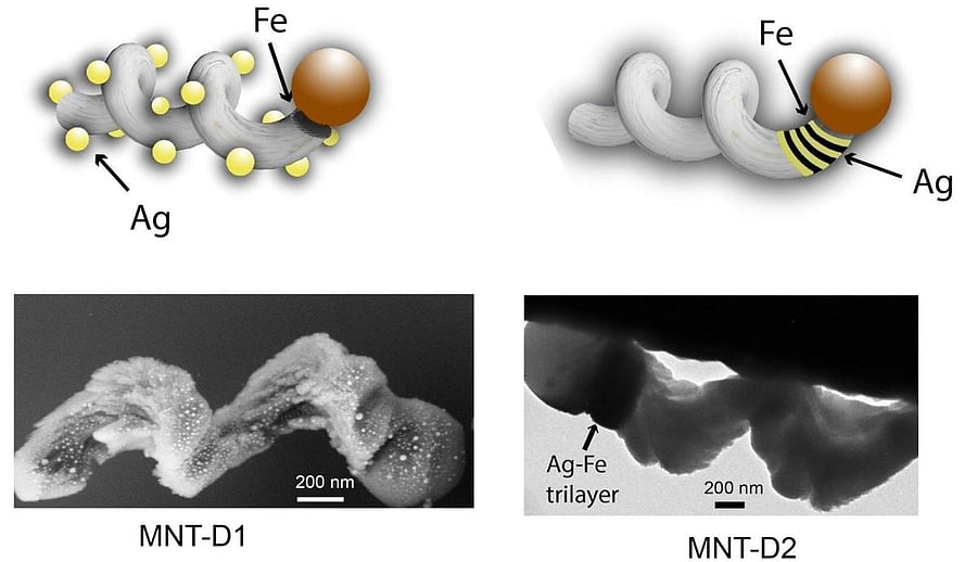 Two schematic designs for mobile nanotweezers.PHOTO CREDIT: SOUVIK GHOSH & AMBARISH GHOSH