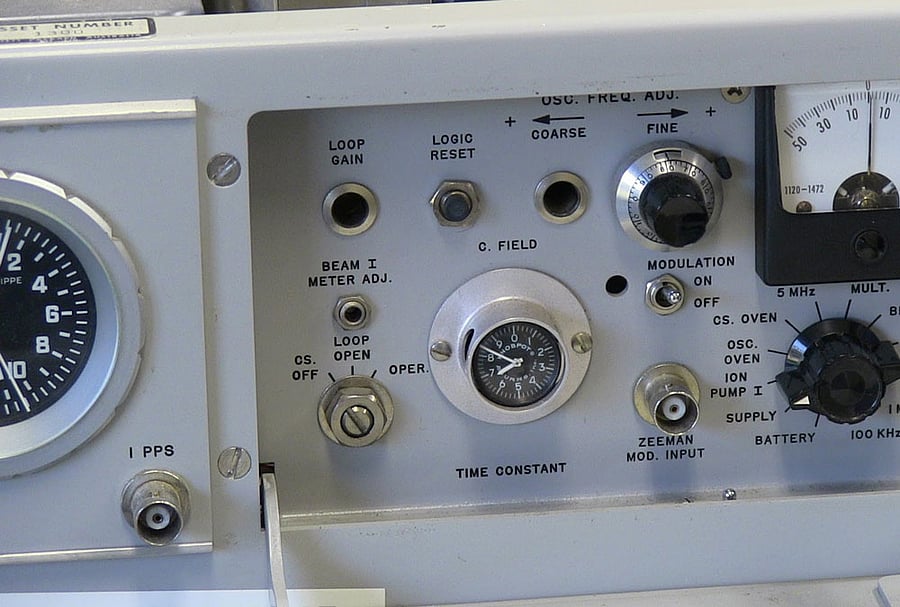 An atomic clock. YouTube screenshot.