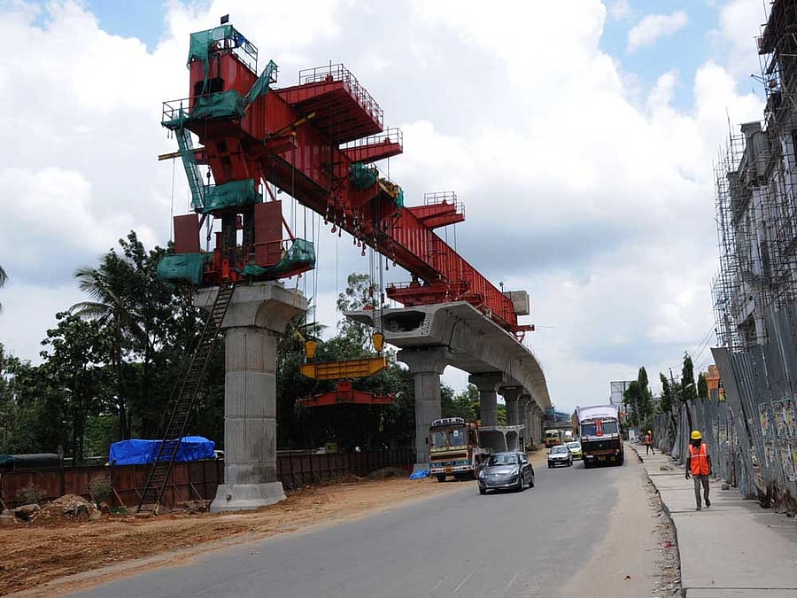 While work is ongoing on the extension of the existing Metro lines, work on phase 2A can only begin once the BMRCL has raised Rs 1000 crores.