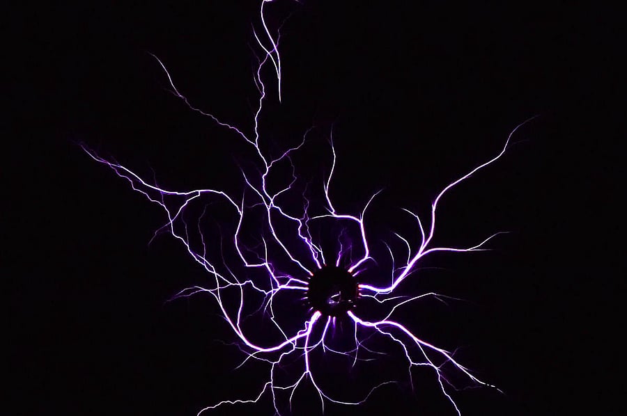 Surface Discharges 150000V Spectacular Display of High Voltage and currents at High Voltage Engineering Lab, in Open Day at Indian Institute of Science (IISc) in Bengaluru on Saturday. Photo by S K Dinesh