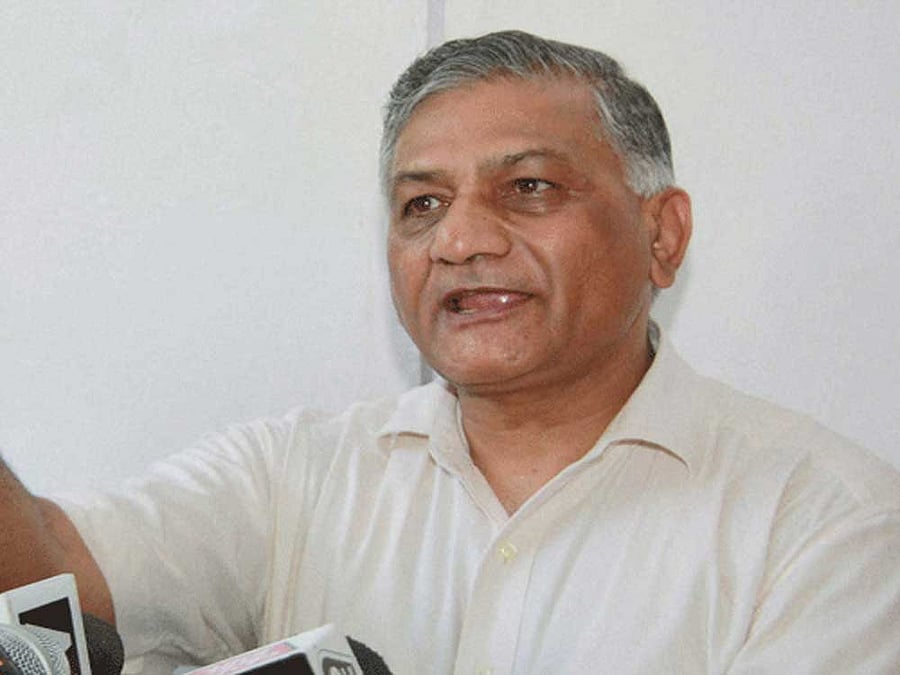 V K Singh. PTI file photo.