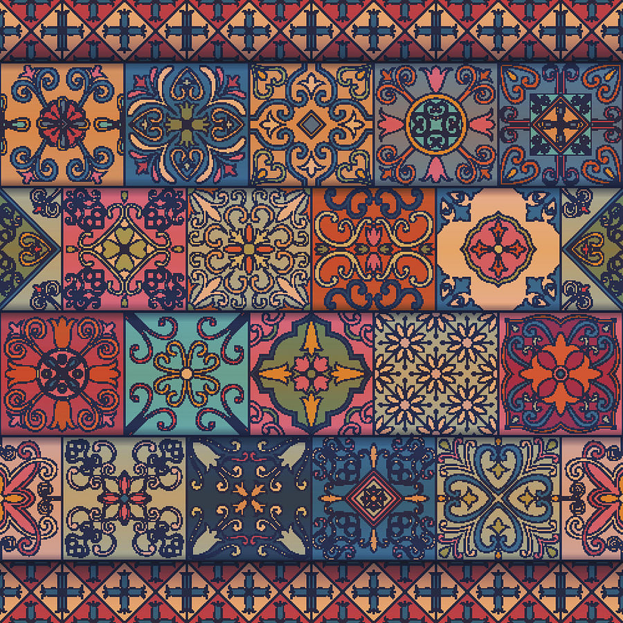 Cement tiles are handmade using mineral pigments, a mould and a hydraulic press.