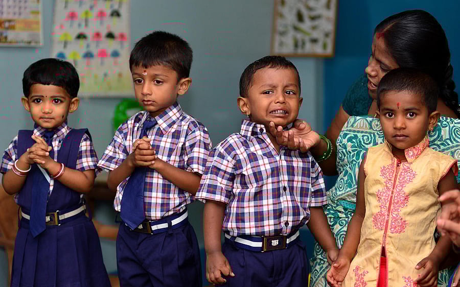 More than the physical infrastructure, parents should pay attention to how the staff interact with the children at school. DH PHOTO