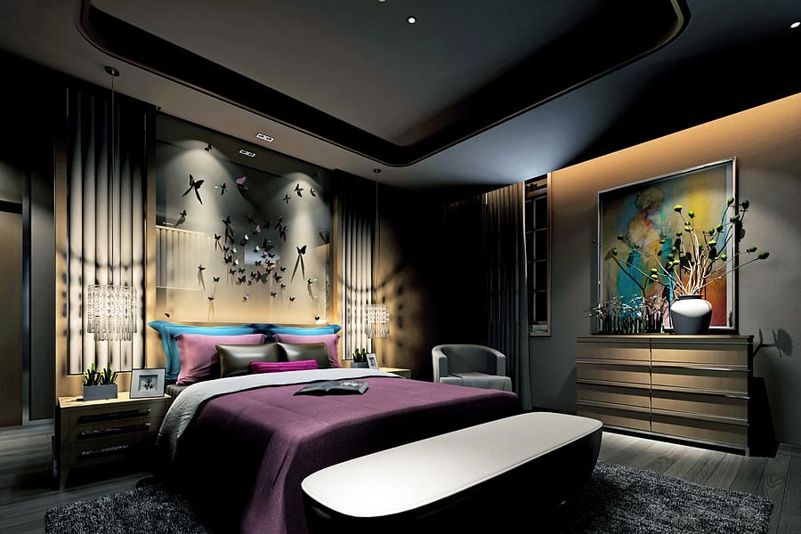 To create that suite-like look in your home, use plush decor, rich colours and include luxurious amenities.