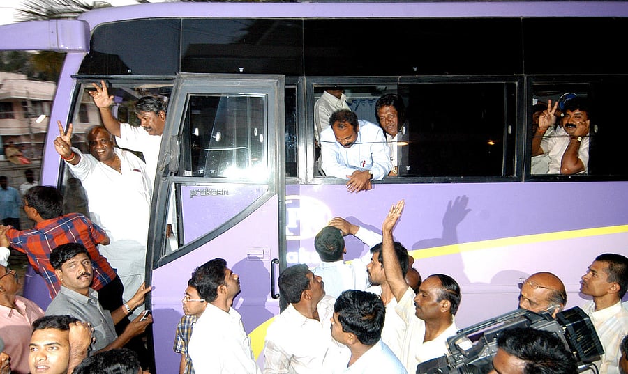 The Congress and the JD(S), therefore, may ferry their MLAs to a resort outside Karnataka. “The party leaders (Congress) are holding a meeting in this regard tonight. All the MLAs are likely to be kept at a resort till the coalition government is formed,” sources in the Congress said.