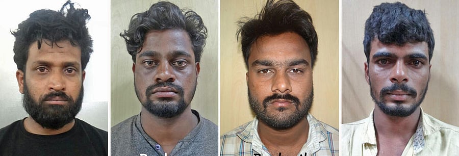 The four suspects Santhosh Kumar, Pradeep, Prashanth S and Suresh S.