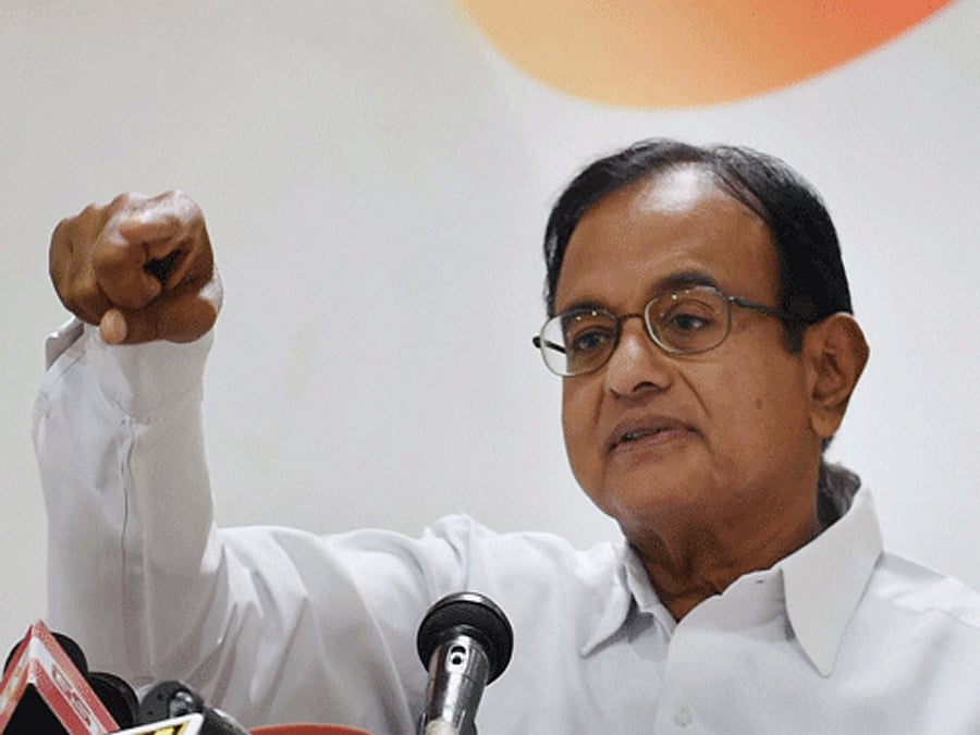 Senior Congress leader P Chidambaram. PTI File Photo