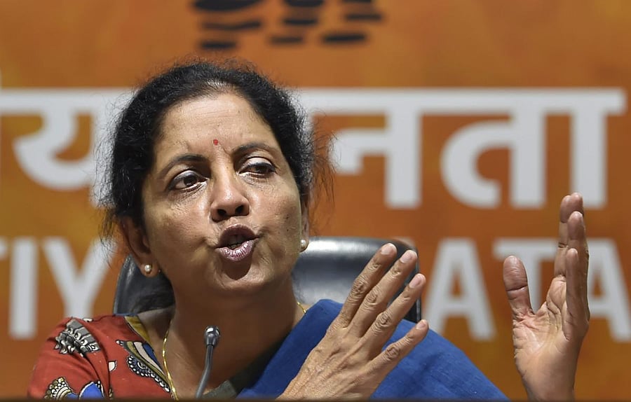 Defence Minister Nirmala Sitharaman. PTI