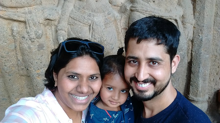 Meghana Naidu with family.