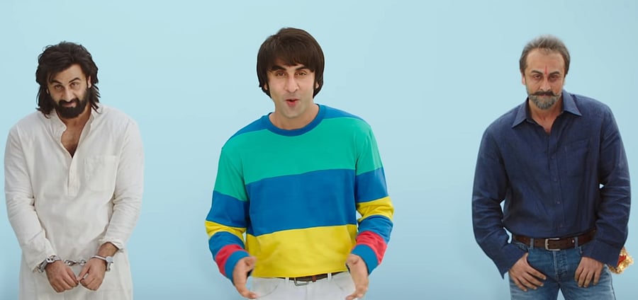 A scene from film 'Sanju'.