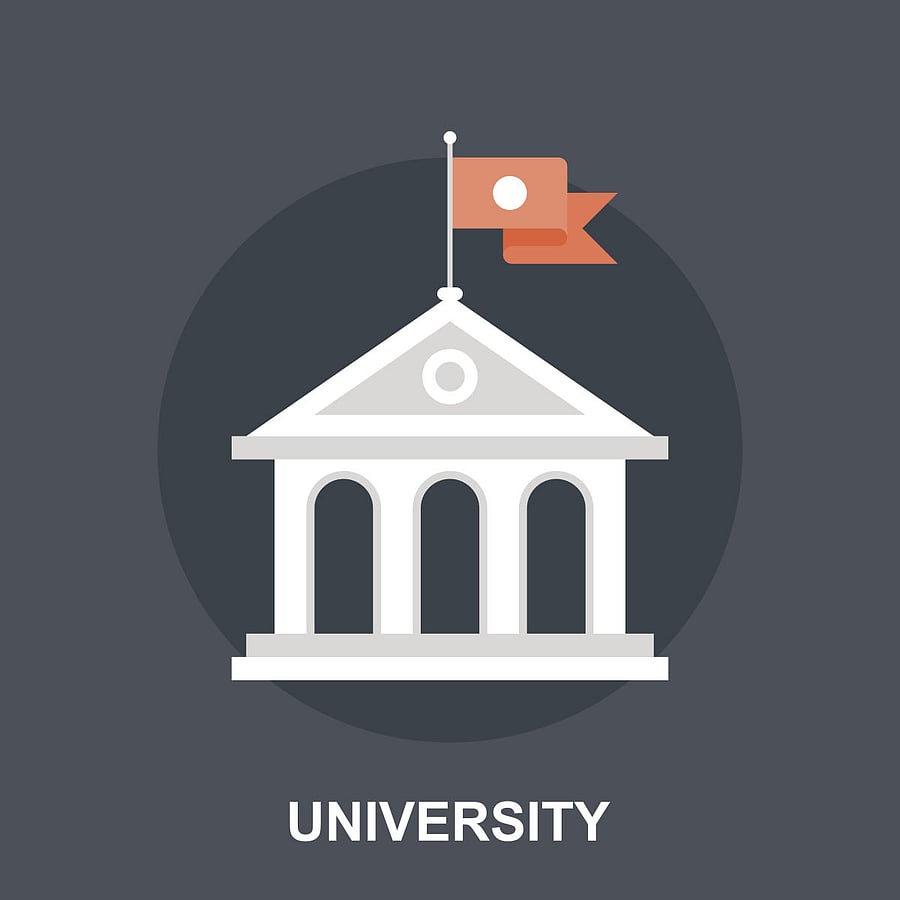 Vector illustration of university flat design concept.