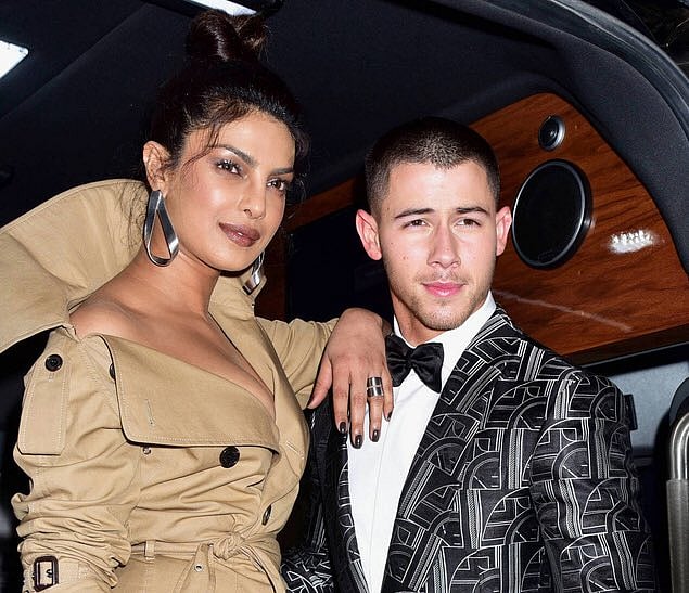 Priyanka Chopra and Nick Jonas. Twitter photo.
