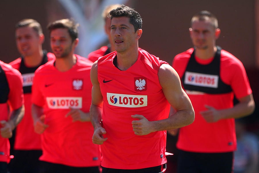 Robert Lewandowski will spearhead Poland's attack. REUTERS