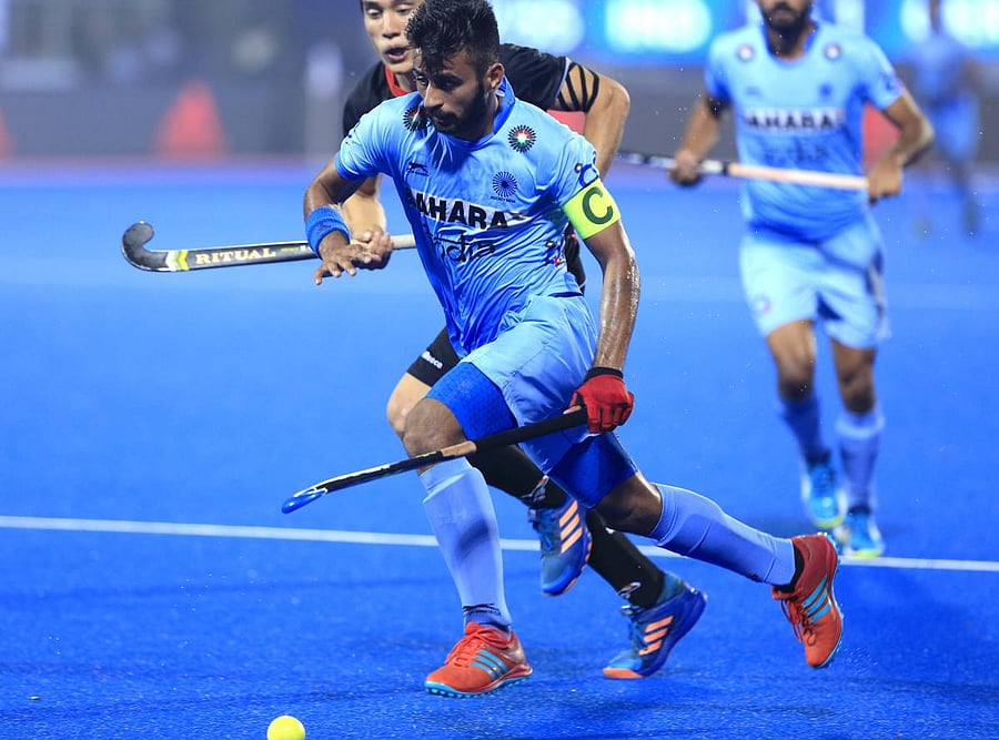 Manpreet Singh (centre) said India has worked hard on scoring goals.  