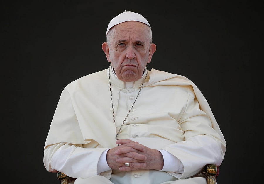 Pope Francis looks on during his pastoral visit in Alessano. Reuters file photo.