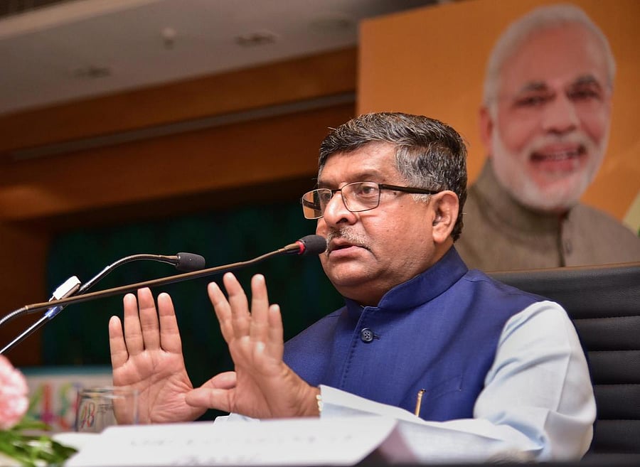 Union Minister Ravi Shankar Prasad. (PTI file photo)