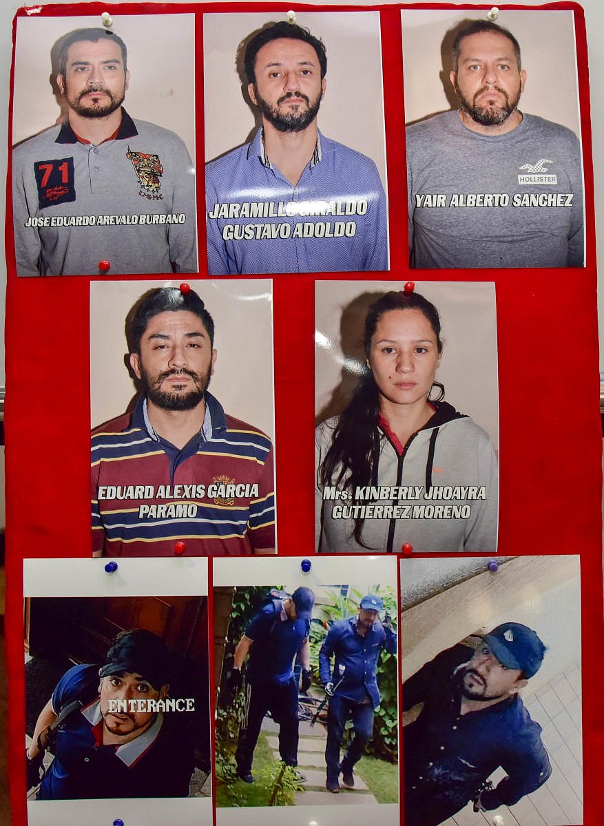 The arrested Colombian nationals.