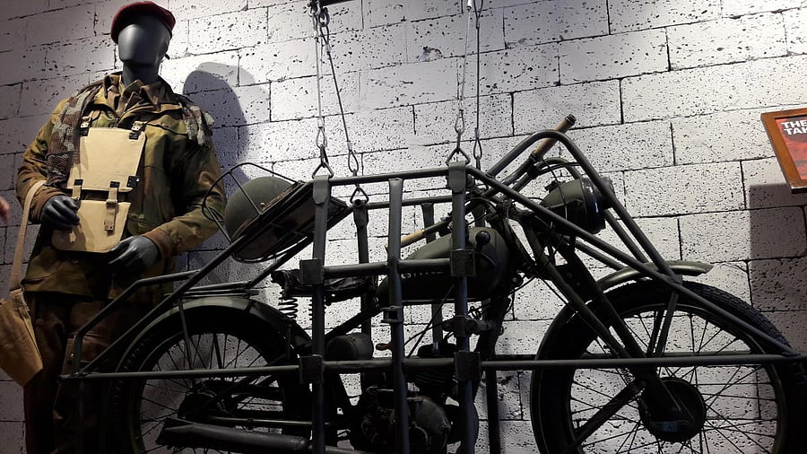 Flying Flea motorcycle in Garage Cafe