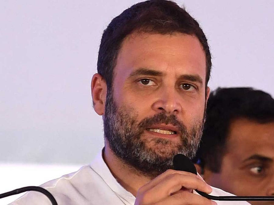 In picture: Congress president Rahul Gandhi. DH photo.