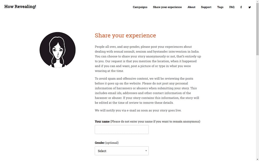 screenshot of website.