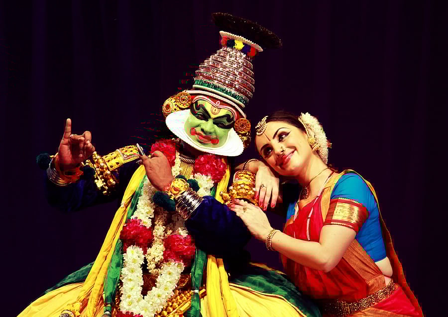 Dancer Paris Laxmi with her artiste husband  
