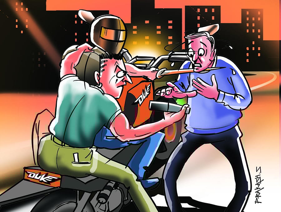 Bike-borne robbers