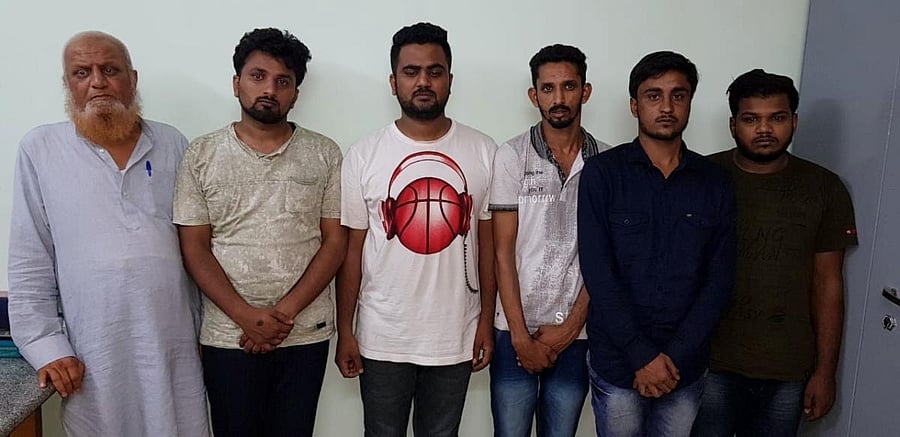 Sibghatullah Shareef, his two sons and three others are accused of duping 103 Haj pilgrims.