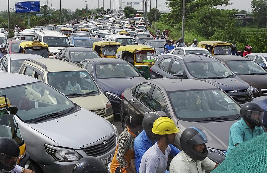 The MoRTH told a bench headed by Justice M B Lokur that hologram-based sticker of light-blue colour will be used for petrol and CNG-run vehicles while similar sticker of orange colour would be placed on diesel vehicles. PTI file photo