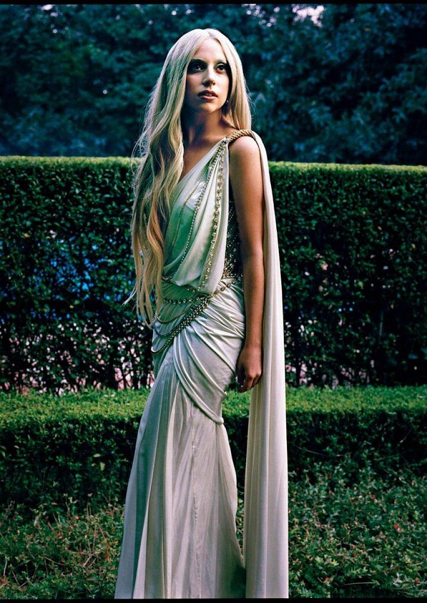 Lady Gaga flaunting a Tarun Tahiliani saree