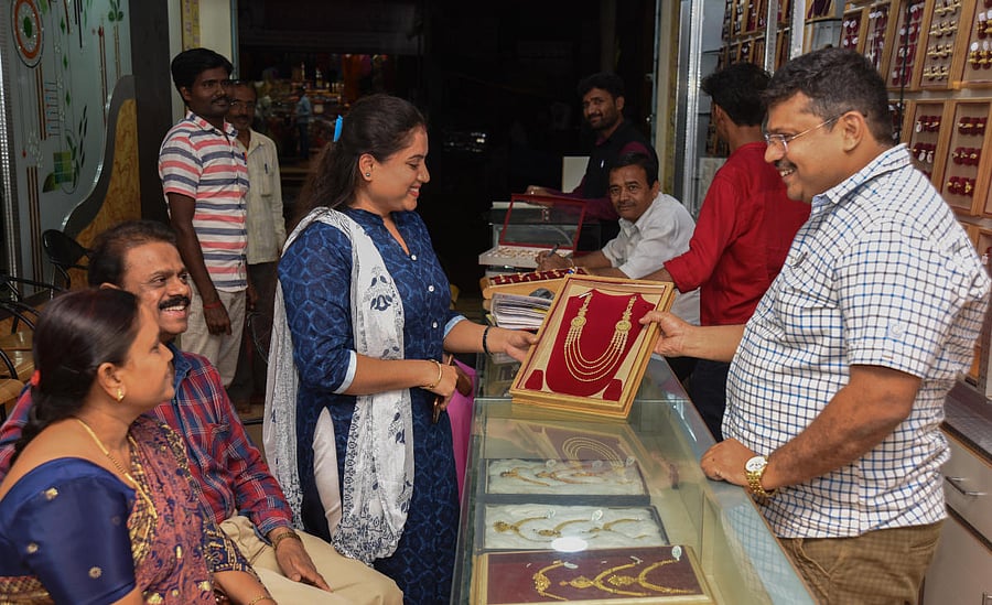 Demand is also growing for chic and trendy diamond jewellery that one can wear every day. (DH file photo)