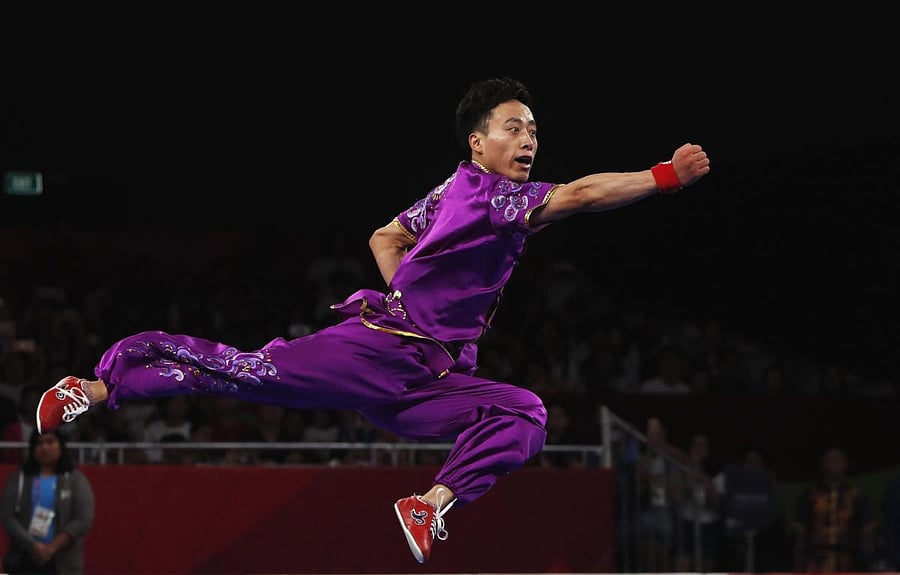 SUNSHINE: Sun Peiyuan of China in action in the men's changquan at Jakarta on Sunday. Reuters