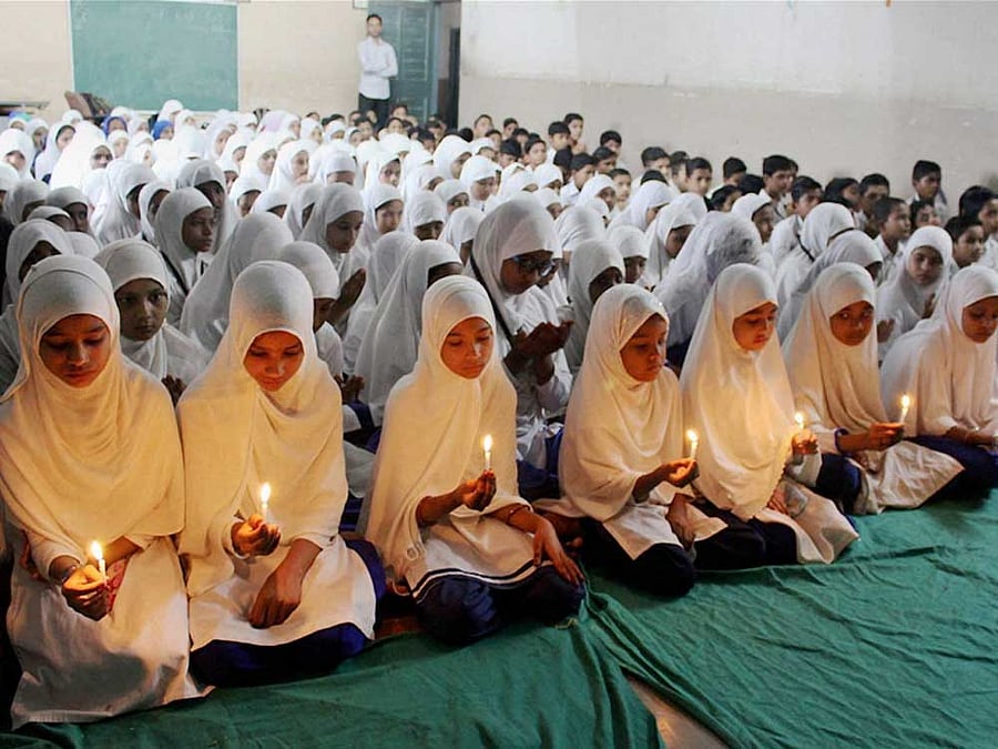 Taking a serious view of alleged opposition by the principal and teachers of a 'madrasa' (Islamic seminary) to the singing of the national anthem during Independence Day function, the Uttar Pradesh government has cancelled its recognition. PTI file photo for representation