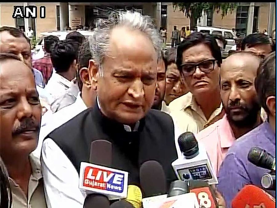 Ashok Gehlot citied the displeasure voiced by Vajpayee's niece Karuna Shukla against BJP's 'Atal Asthi Kalash Yatra'. ANI/twitter