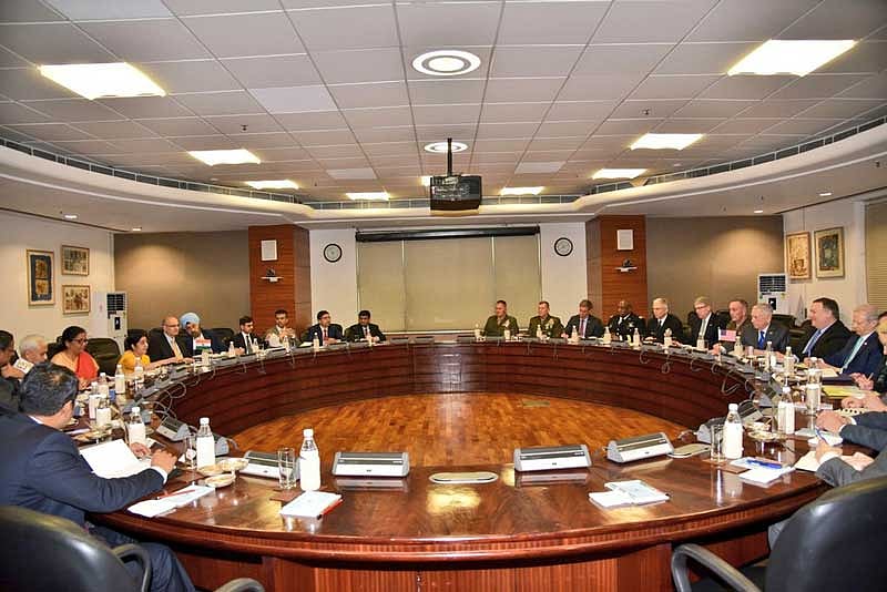 The India-US 2+2 dialogue is likely to “cover a broad range of bilateral, regional and global issues of shared interest, with a view to strengthening strategic and security ties between the two countries”. (@MEAIndia/Twitter)