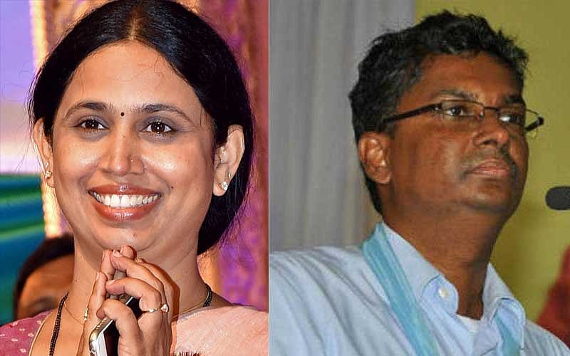 MLA Laxmi Hebbalkar and Satish Jarkiholi