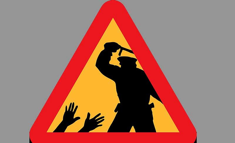 Three traffic policemen are in the dock for reportedly manhandling a food delivery boy, who was riding a new food delivery scooter without number plate and valid documents in KG Halli on Friday.