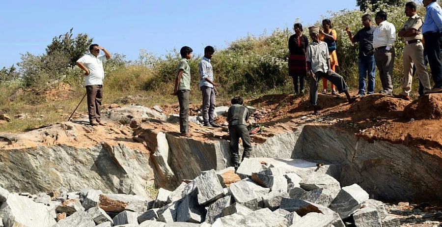 Department of Mines and Geology is yet to levy fine on those who extracted stones and murrum (red soil) in and around Devanahalli.