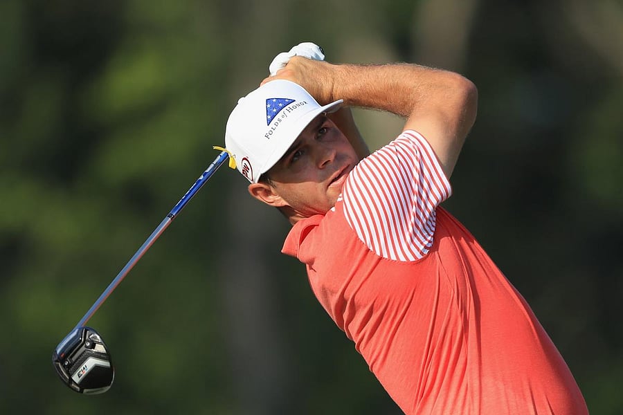 Gary Woodland of the United States in action in the first round of the PGA Championships on Thursday. AFP