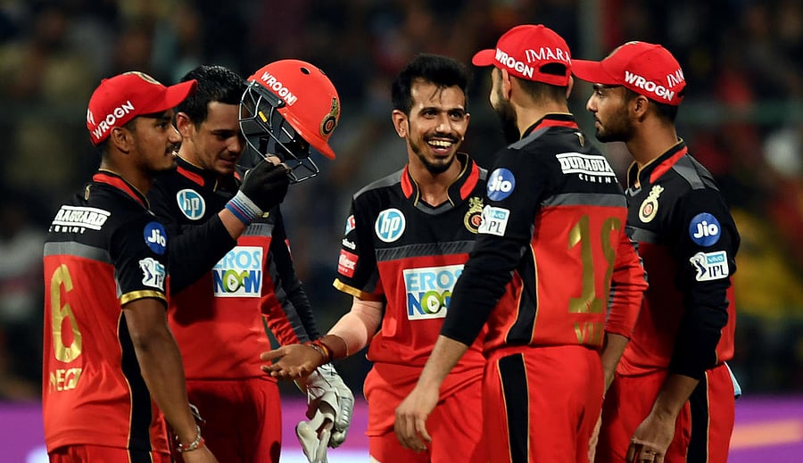 RCB's Yuzvendra Chahal feels his team's bowlers will gradually improve. DH PHOTO