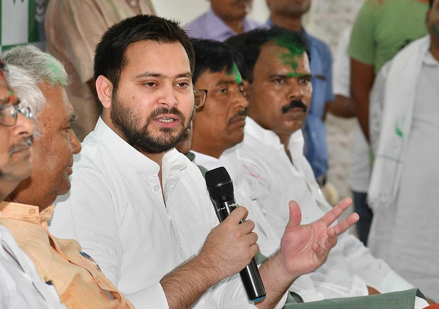 Rashtriya Janata Dal (RJD) leader Tejaswi Yadav. (PTI file photo)