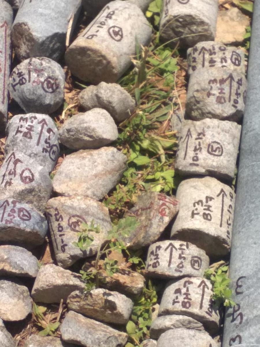 Stones collected from Salem for testing.
