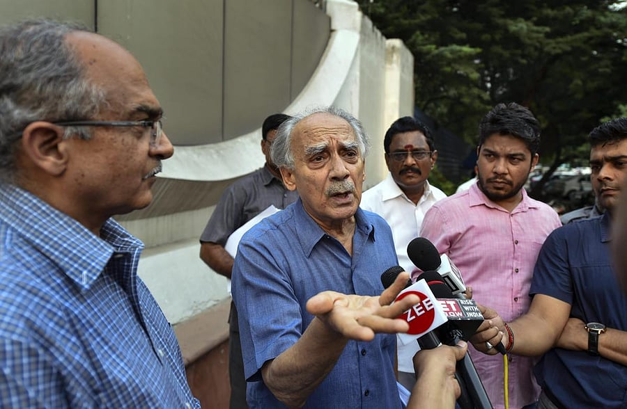 Last week, Shourie and Bhushan had met the CBI Director, submitted documents and demanded a probe into alleged corruption in the Rafale aircraft deal and offset contract. PTI Photo
